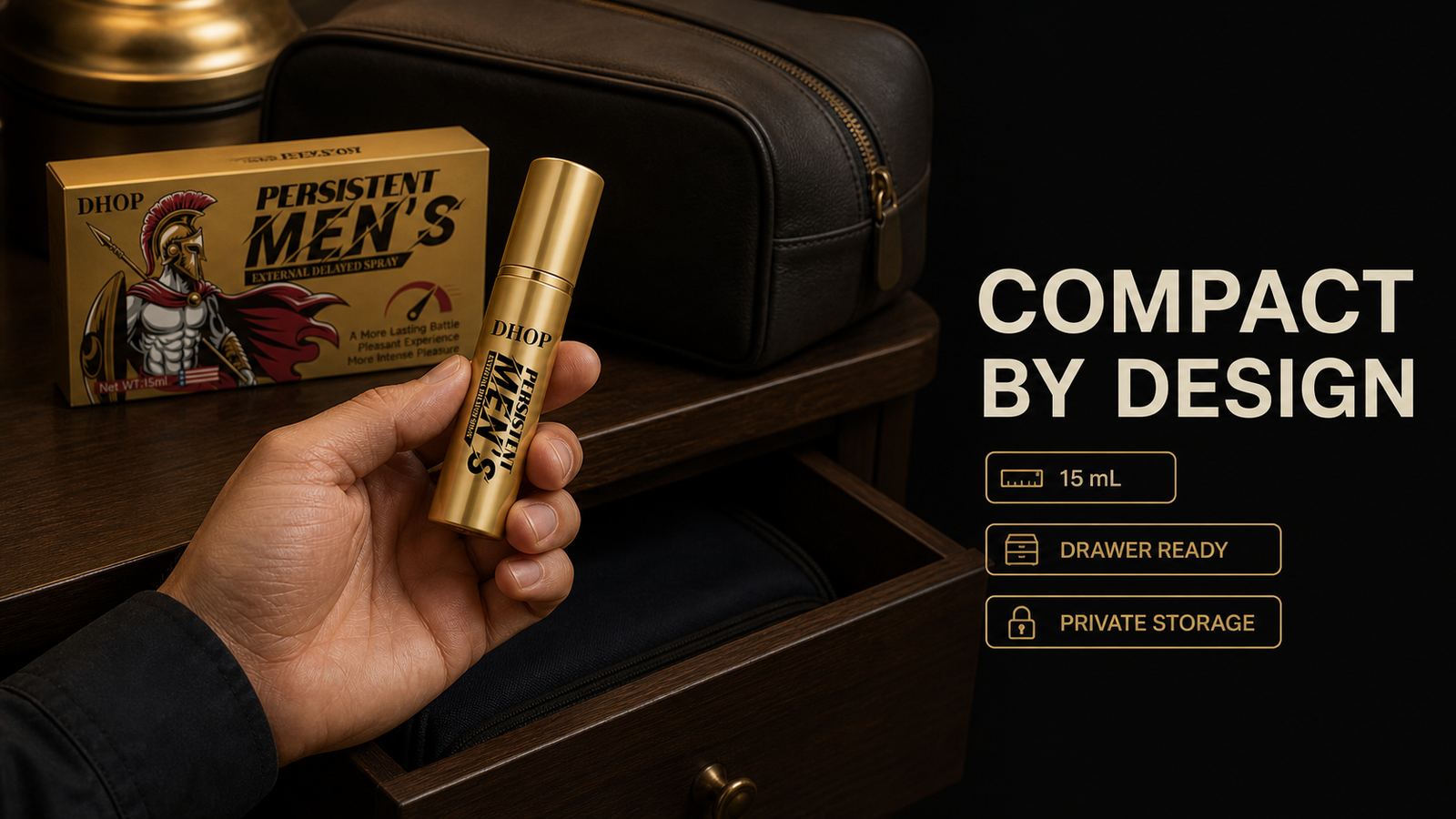 DHOP Persistent Men's External Delayed Spray - a more considered moment before intimacy