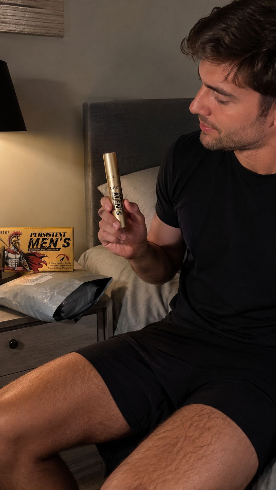 DHOP Persistent Men's External Delayed Spray, real product photo